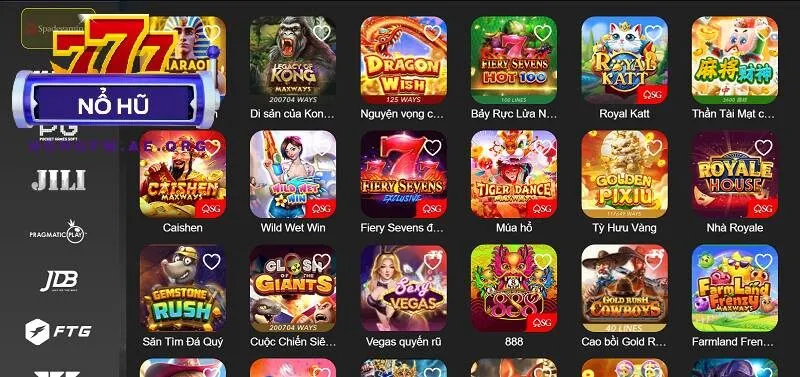 Nhà cái WINVIN cung cấp 1200+ slot game