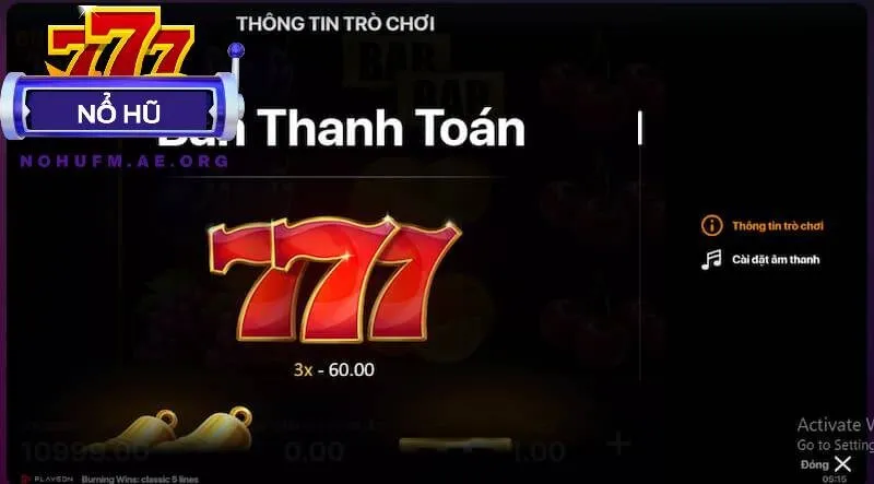 Nổ hũ Burning Wins